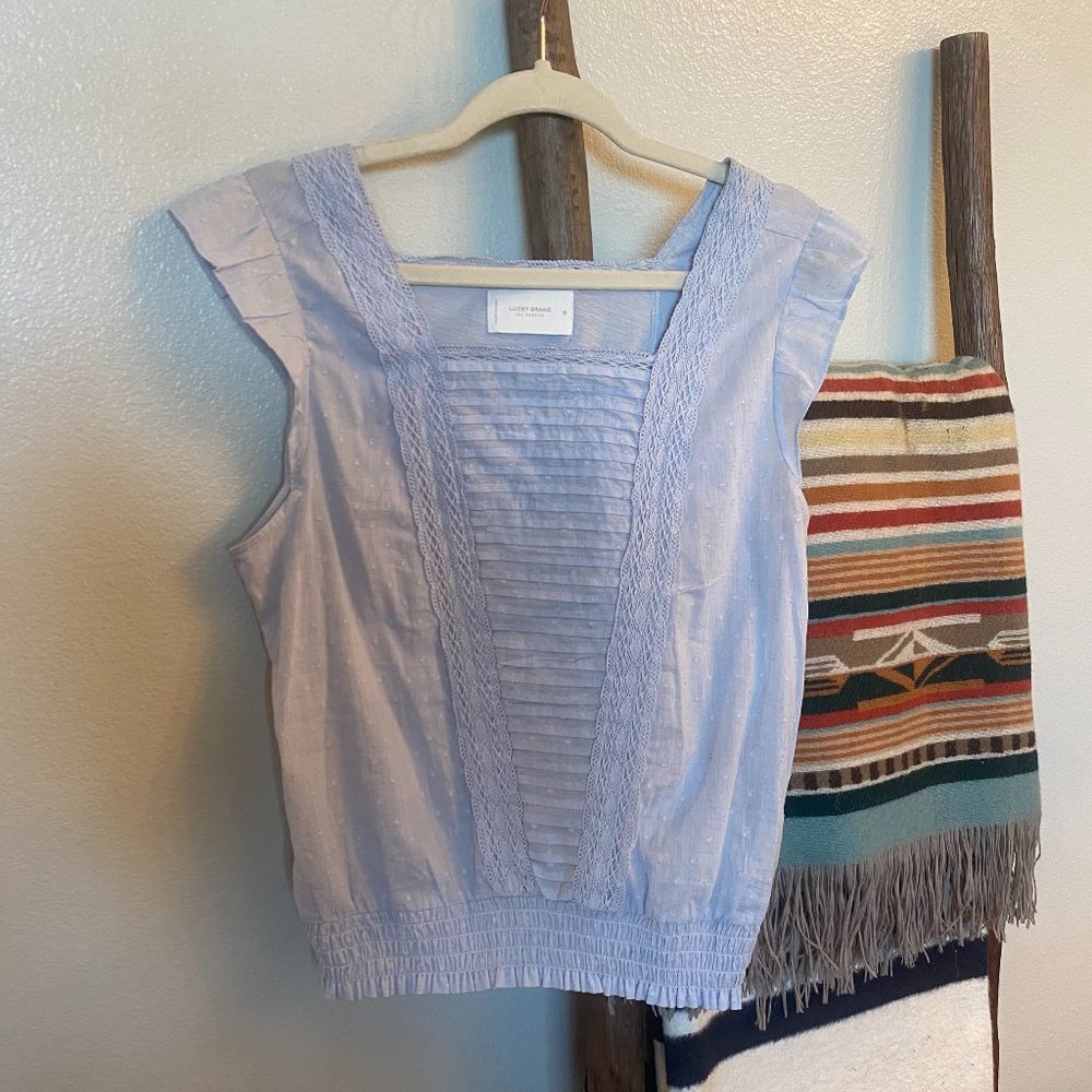 Lucky Brand Top - Color Blue - Size Medium